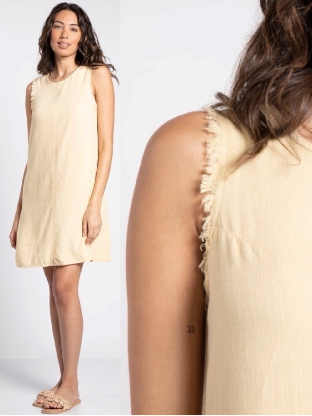 NWT Thread & Supply Summer Solstice Linen Blend Dress Yellow M